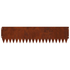 vidaXL Lawn Edging 10 pcs 103 x 25 cm Steel Rusty 6