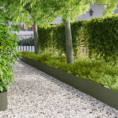 Lawn Edging Steel Height Olive green