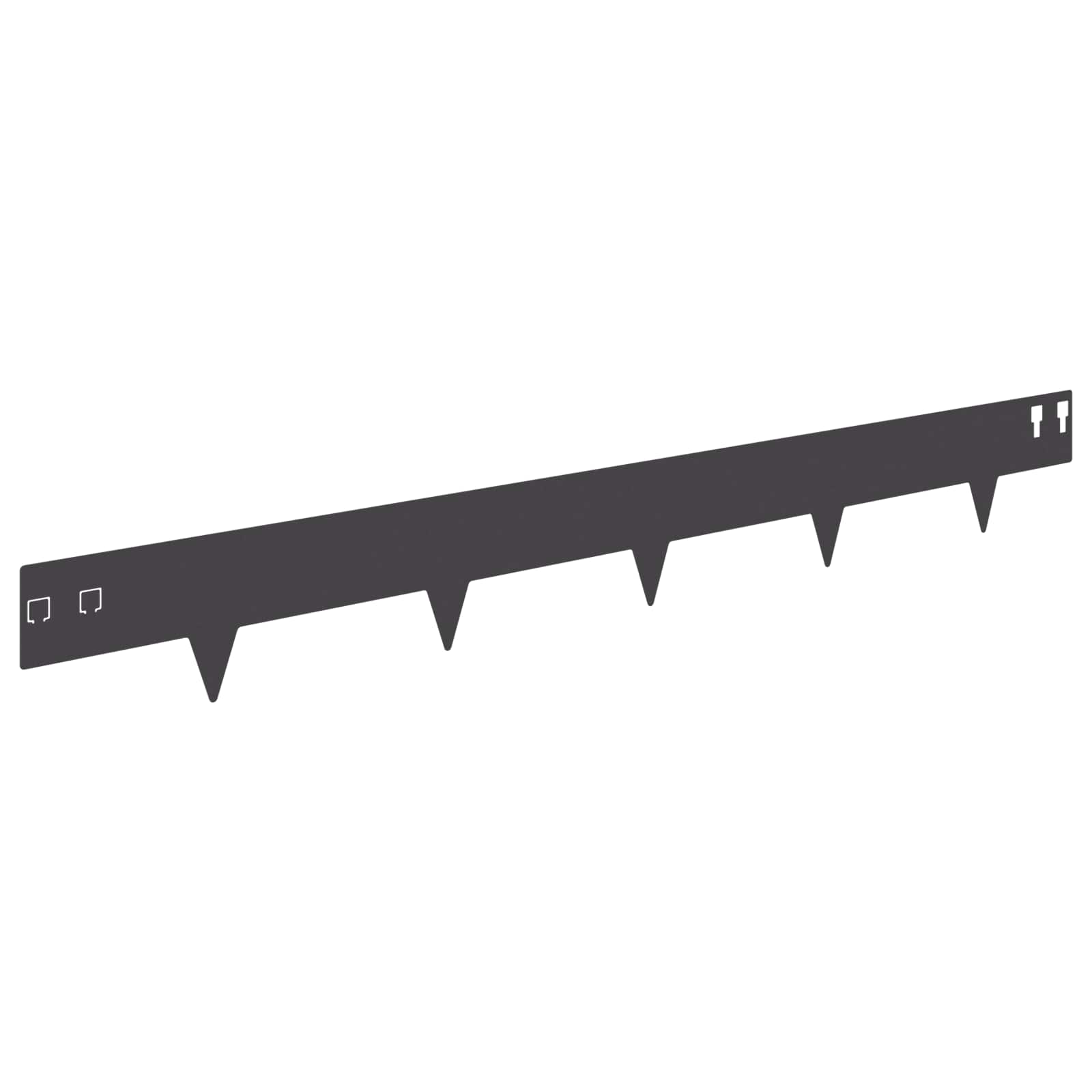 vidaXL Lawn Edging 20 pcs 100 x 12 cm Steel Black 2