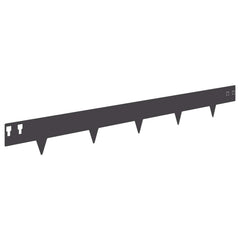 vidaXL Lawn Edging 20 pcs 100 x 12 cm Steel Black 6