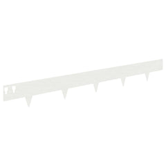 vidaXL Lawn Edging 20 pcs 100 x 12 cm Steel White 6