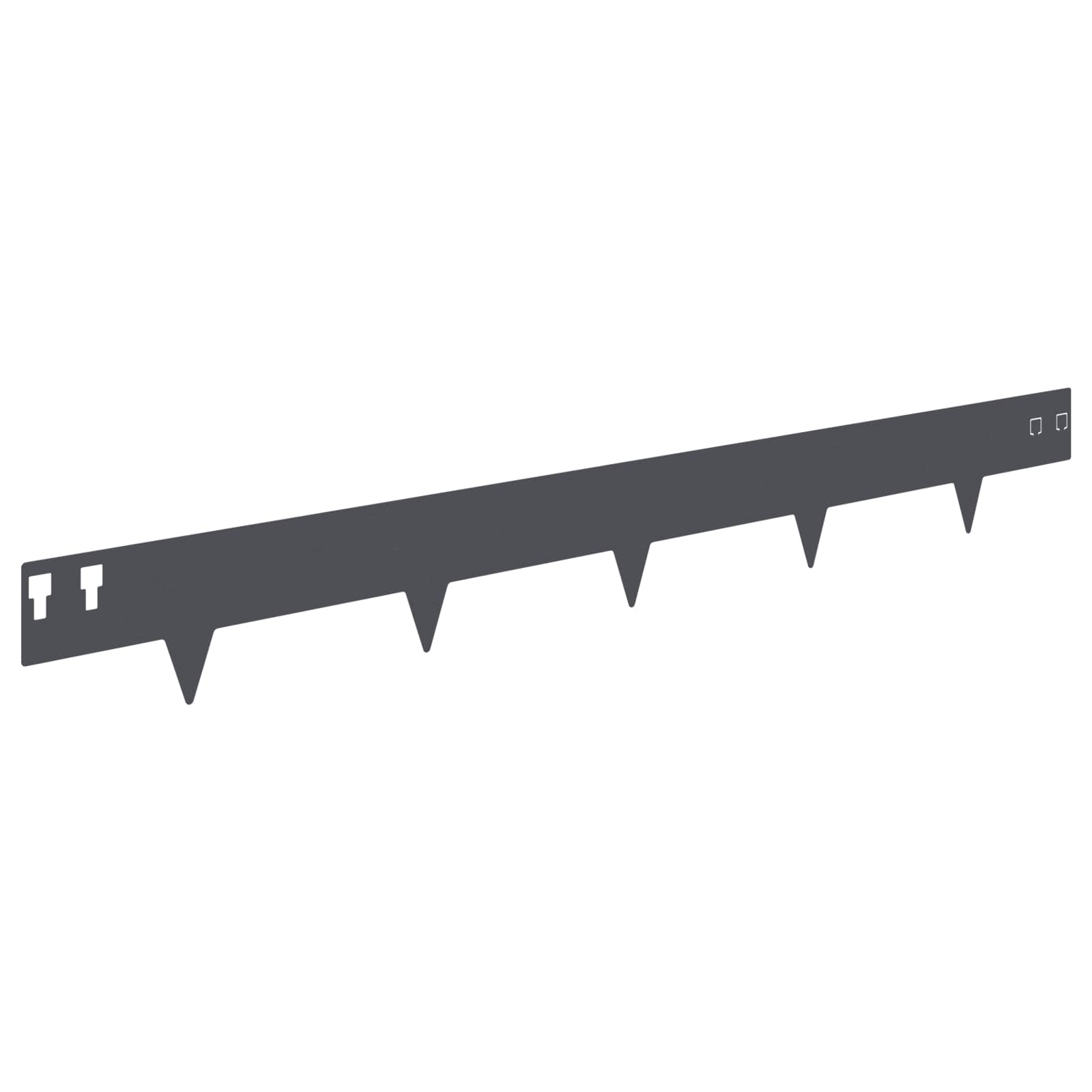 vidaXL Lawn Edging 20 pcs 100 x 12 cm Steel Anthracite 6