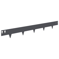 vidaXL Lawn Edging 20 pcs 100 x 12 cm Steel Anthracite 6