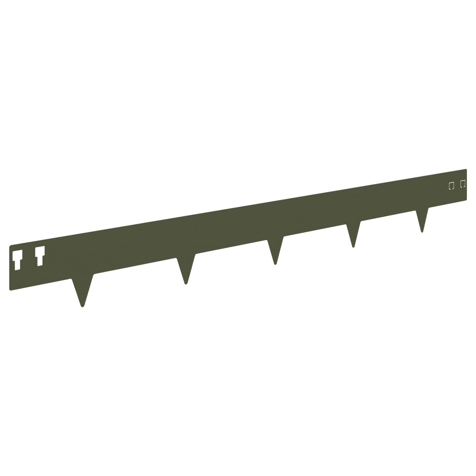 vidaXL Lawn Edging 10 pcs 100 x 12 cm Steel Olive Green 6