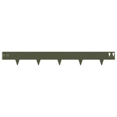 vidaXL Lawn Edging 10 pcs 100 x 12 cm Steel Olive Green 5