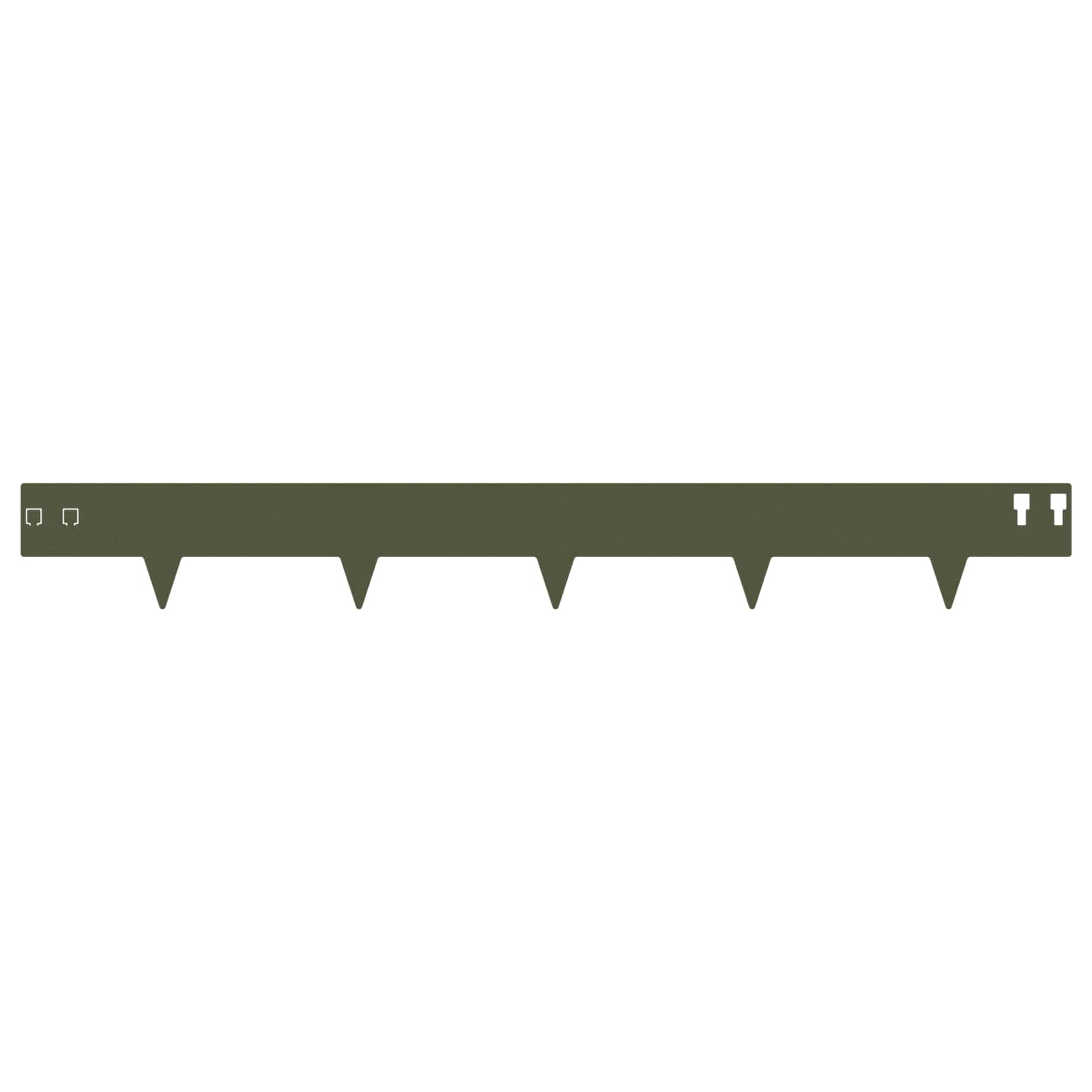 vidaXL Lawn Edging 20 pcs 100 x 12 cm Steel Olive Green 5