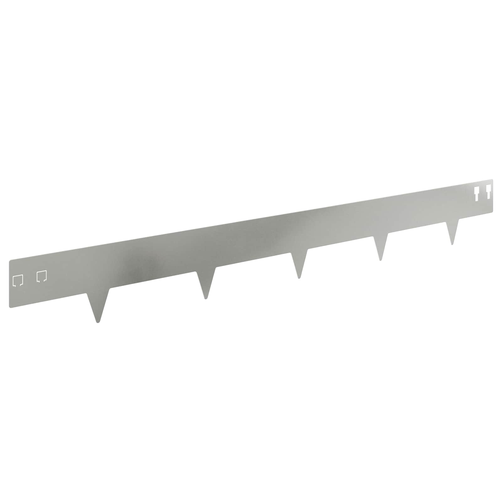vidaXL Lawn Edging 10 pcs 100 x 12 cm Steel Silver 2