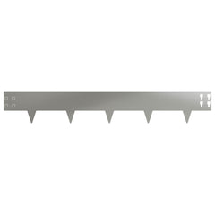 vidaXL Lawn Edging 20 pcs 100 x 15 cm Steel Silver 5