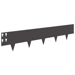 Lawn Edging 100 x Steel 20 pcs Height 20 cm Black