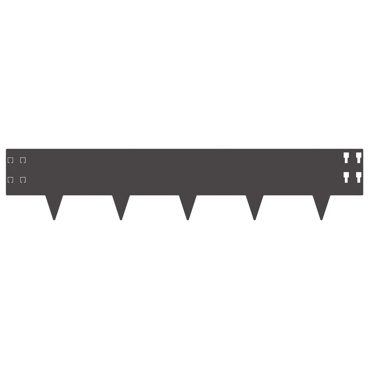 Lawn Edging 100 x Steel 20 pcs Height 20 cm Black
