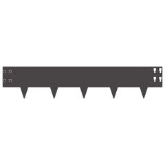 Lawn Edging 100 x Steel 20 pcs Height 20 cm Black