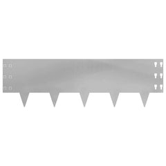 vidaXL Lawn Edging 10 pcs 100 x 30 cm Steel Silver 5