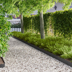 Lawn Edging 103 x Steel Height 15 cm 10 pcs Black
