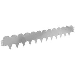 vidaXL Lawn Edging 20 pcs 103 x 15 cm Steel Silver 2