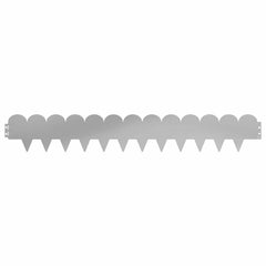 vidaXL Lawn Edging 20 pcs 103 x 15 cm Steel Silver 5
