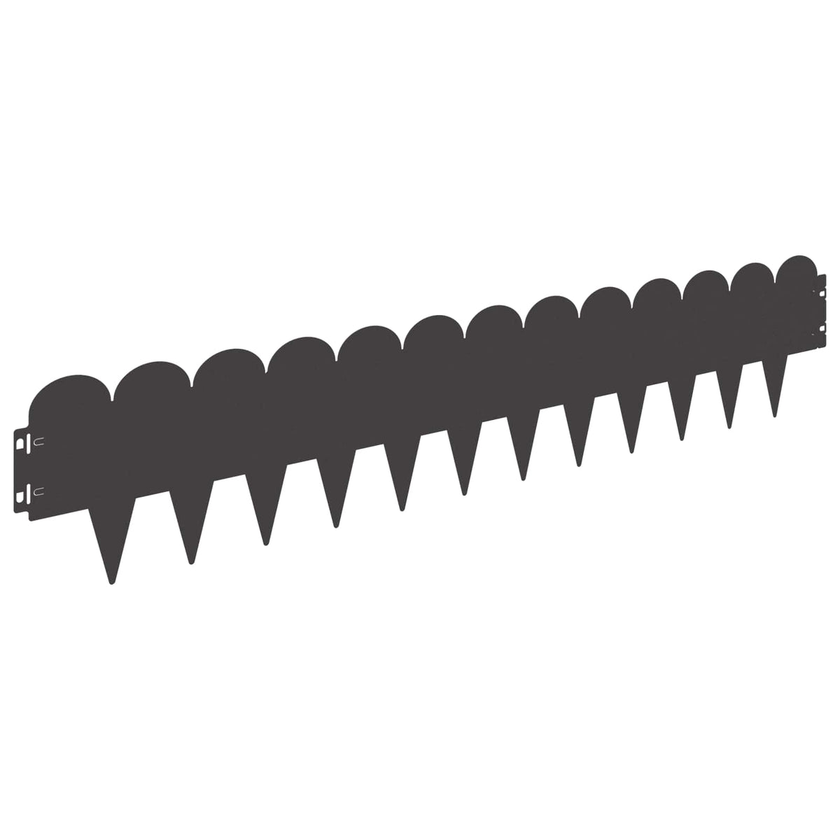Lawn Edging 103 x Steel Height 20 cm 10 pcs Black