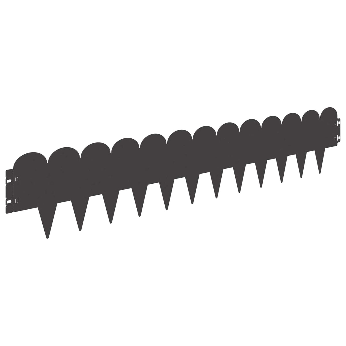 Lawn Edging 103 x Steel Height 20 cm 10 pcs Black