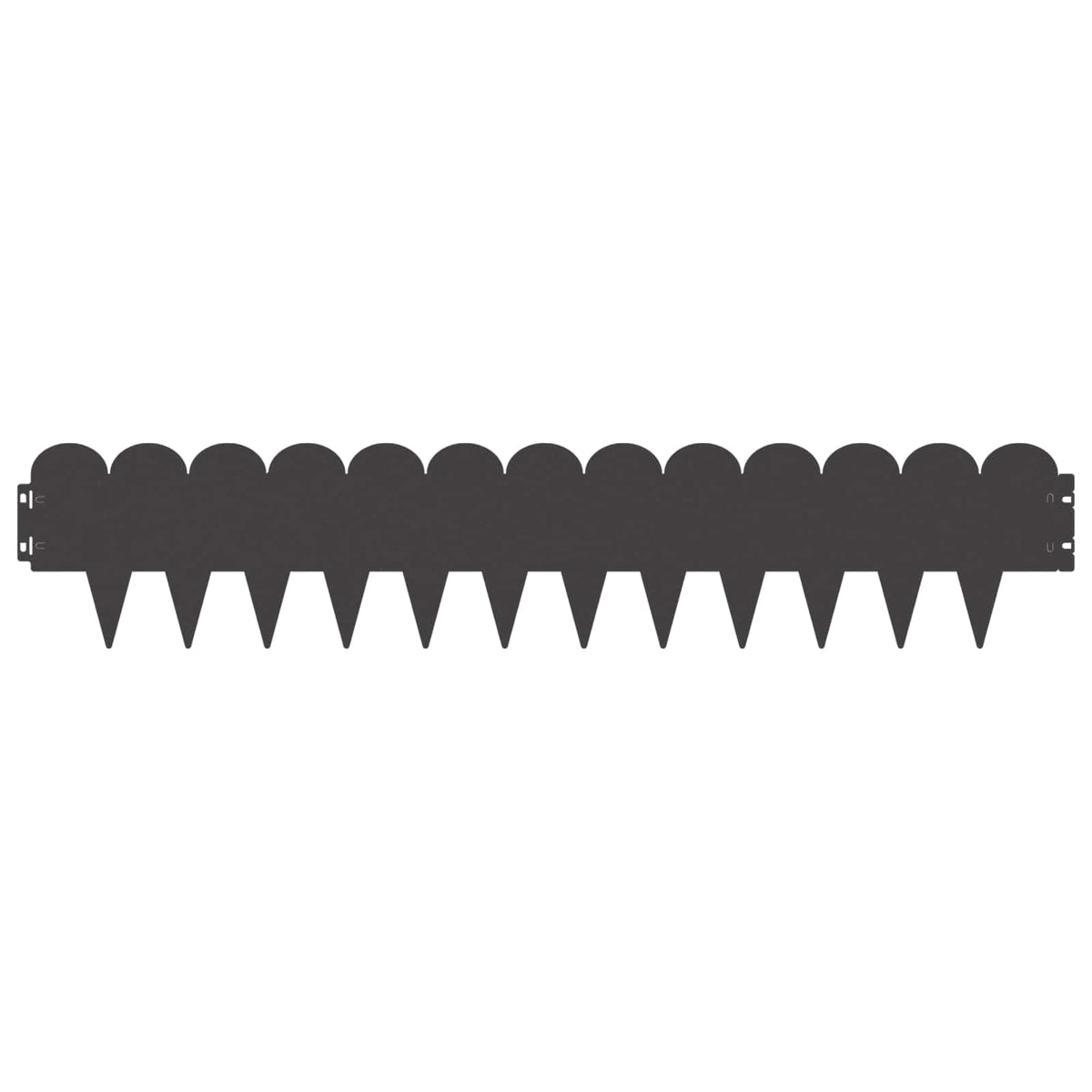 Lawn Edging 103 x Steel Height 20 cm 10 pcs Black
