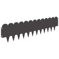vidaXL Lawn Edging 10 pcs 103 x 25 cm Steel Black 2