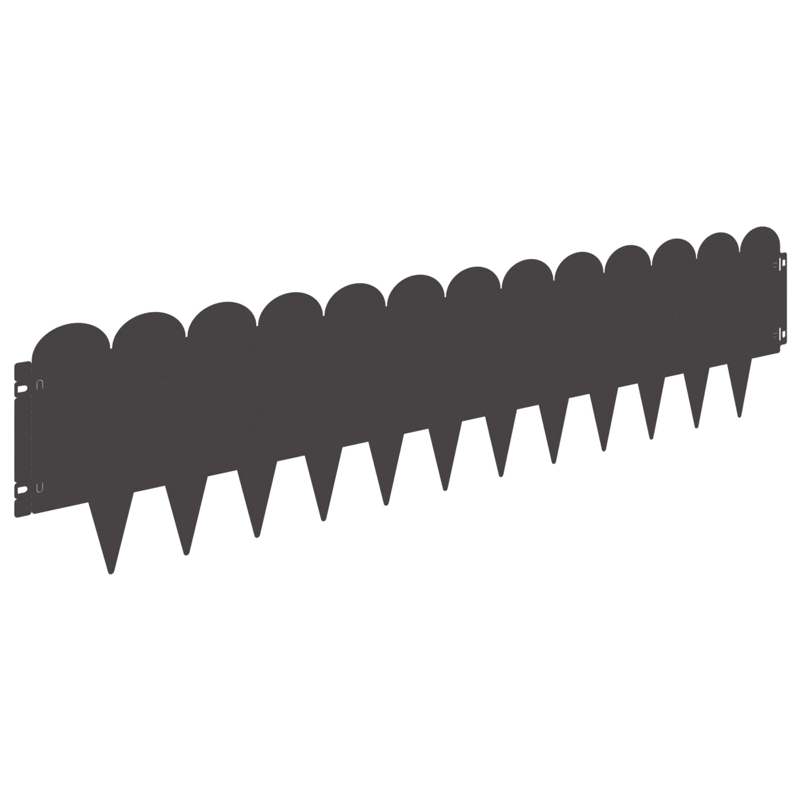 vidaXL Lawn Edging 10 pcs 103 x 25 cm Steel Black 6