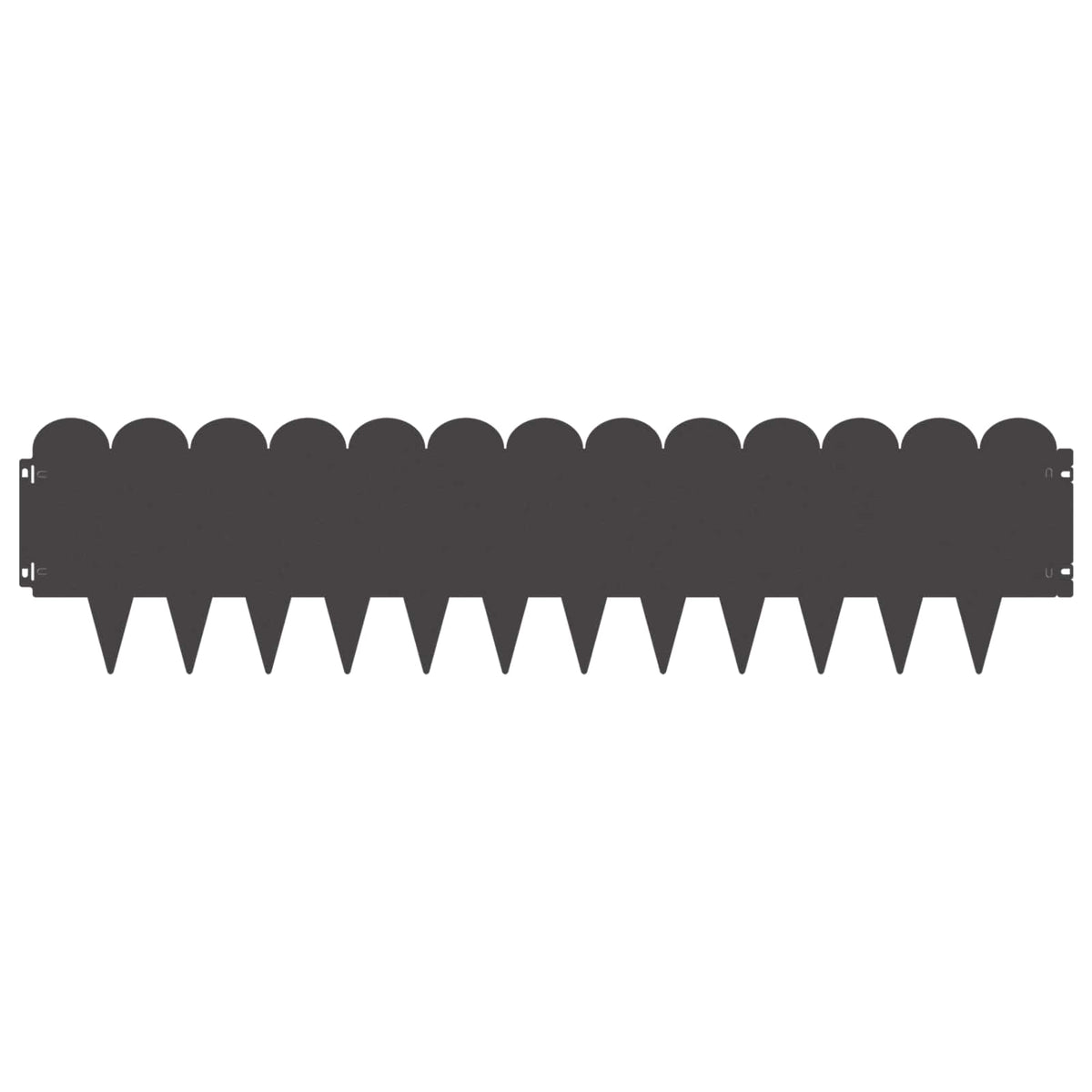 Lawn Edging 103 x Steel Height 25 cm 30 pcs Black