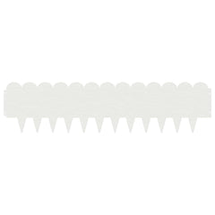 vidaXL Lawn Edging 10 pcs 103 x 25 cm Steel White 5