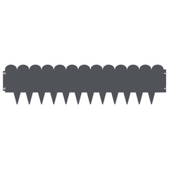 vidaXL Lawn Edging 10 pcs 103 x 25 cm Steel Anthracite 5