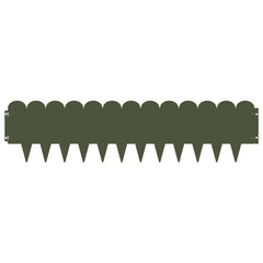 vidaXL Lawn Edging 10 pcs 103 x 25 cm Steel Olive Green 5