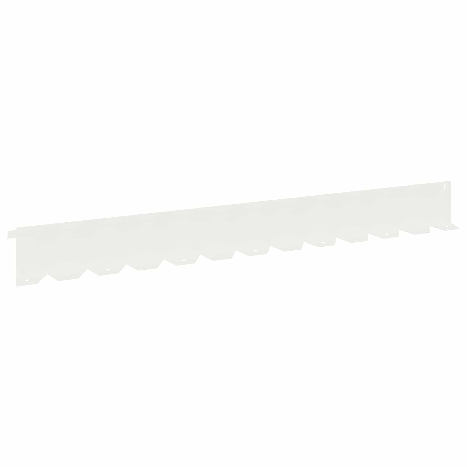 vidaXL Lawn Edging 10 pcs 102 x 10 x 4 cm Steel White 2