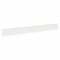 vidaXL Lawn Edging 10 pcs 102 x 10 x 4 cm Steel White 2
