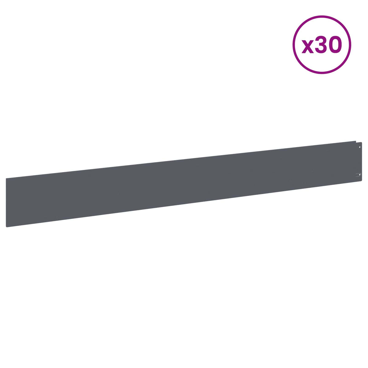 Lawn Edging 100 x Steel 30 pcs Height 12 cm Anthracite