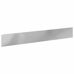 vidaXL Lawn Edging 20 pcs 100 x 15 cm Steel Silver 5