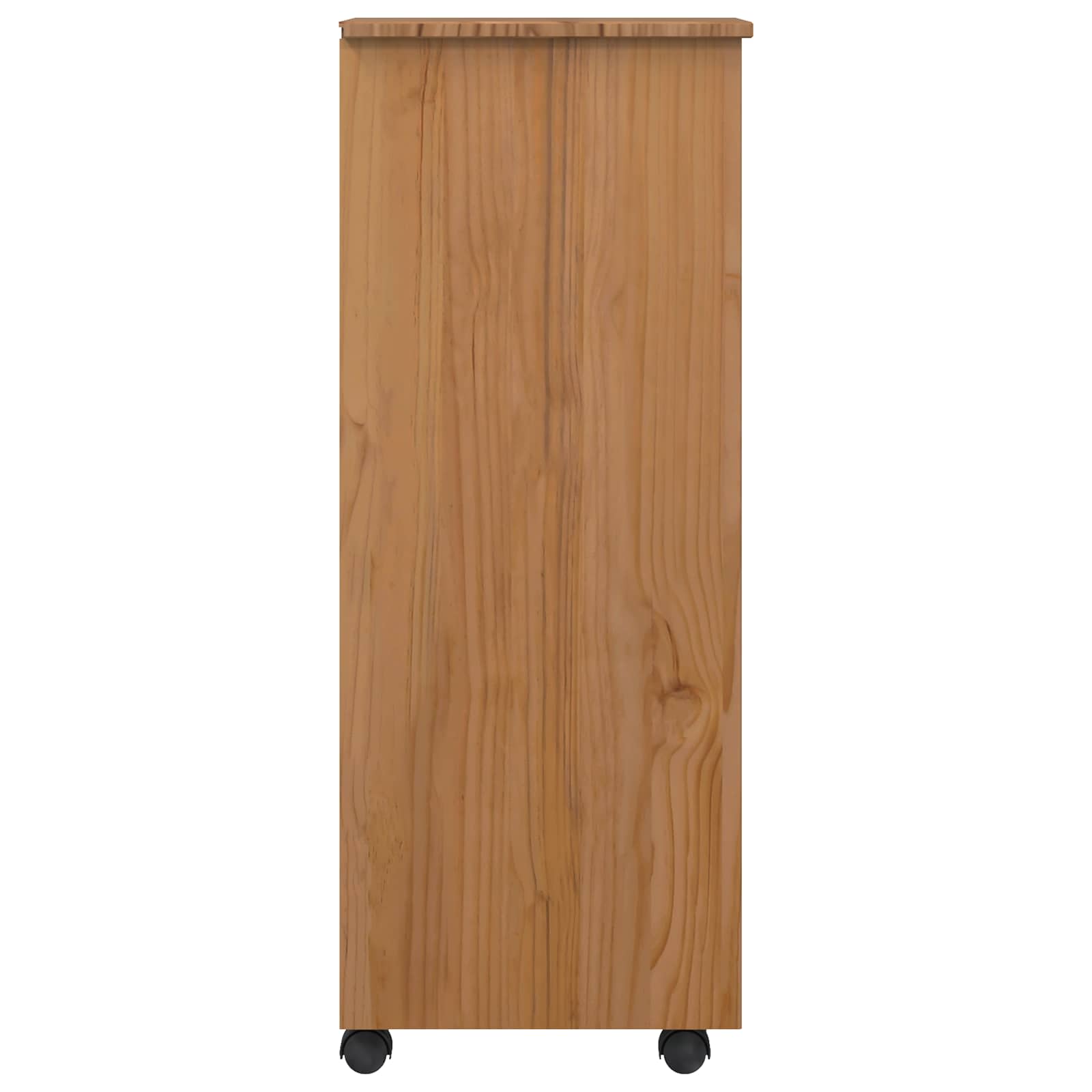 vidaXL Rolling Cabinet with Drawers CORONA Honey Brown 5