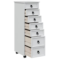 Rolling Cabinet with Drawers CORONA White 34 cm