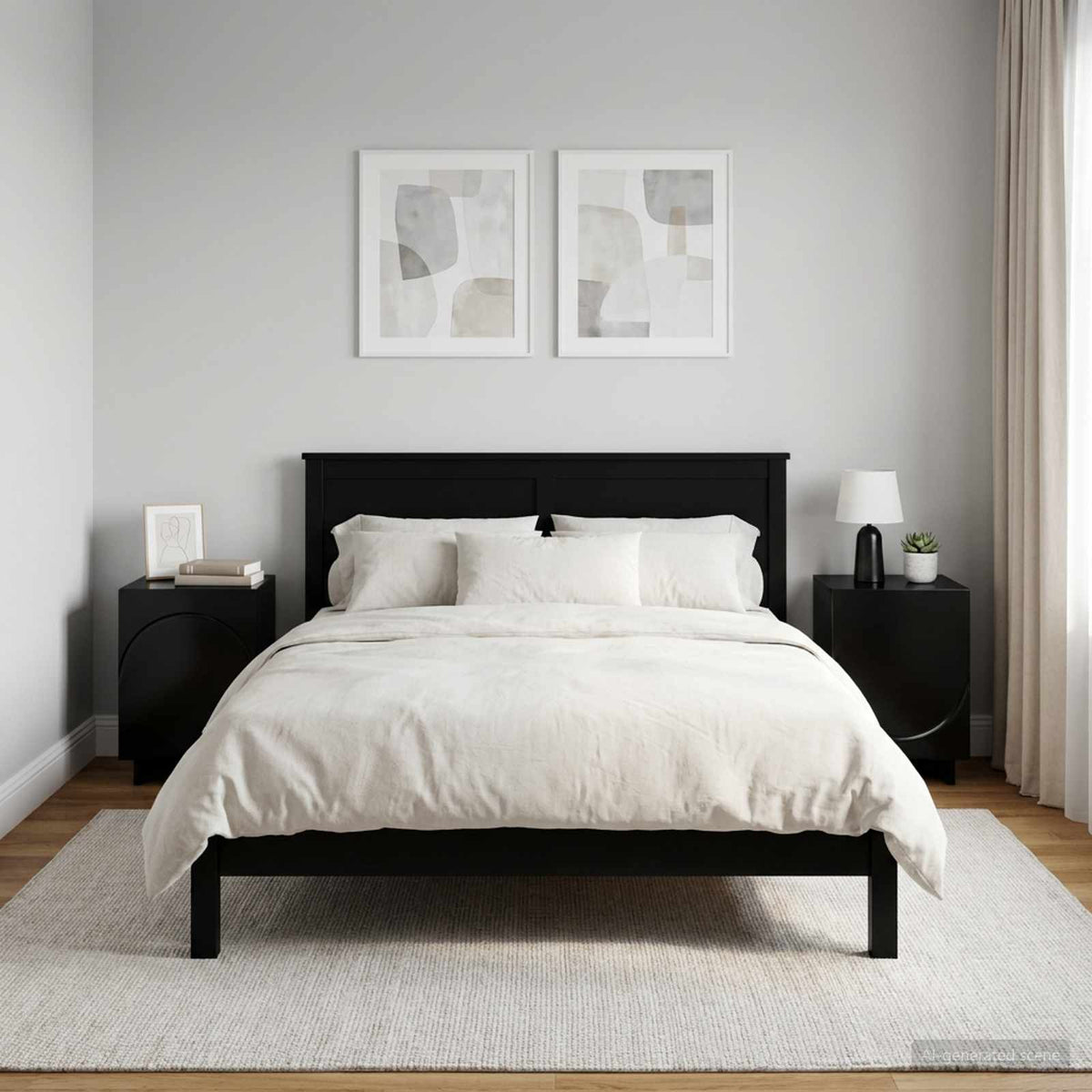 Bedside Cabinet in Black
