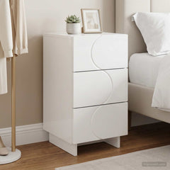 Bedside Cabinet 33.5 x 34.5 x 60 cm High gloss white 1