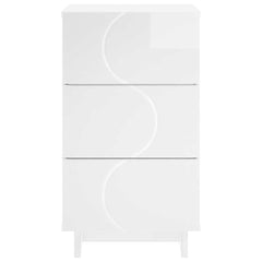 vidaXL Bedside Cabinet High Gloss White 33.5 x 34.5 x 60 cm 4