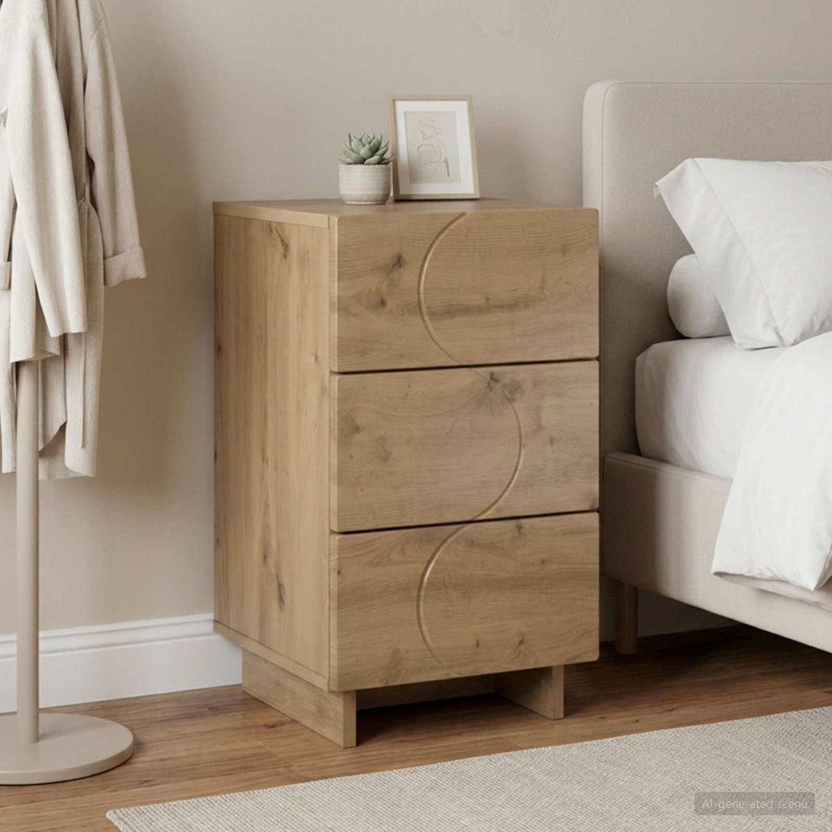 Bedside Cabinet 33.5 x 34.5 x 60 cm Artisan oak 1