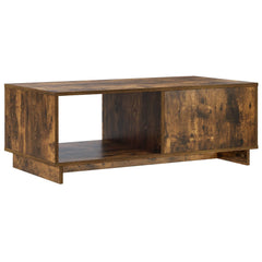vidaXL Coffee Table Smoked Oak 95 x 50.5 x 35 cm Engineered Wood 6