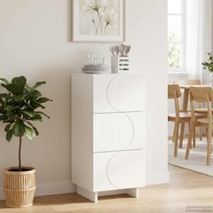 Sideboard 33.5 x 34.5 x 75 cm Engineered Wood White