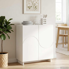 Sideboard 67 x 34.5 x 75 cm Engineered Wood White