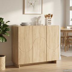 Sideboard 85.5 x 31 x 75 cm Engineered Wood Sonoma oak