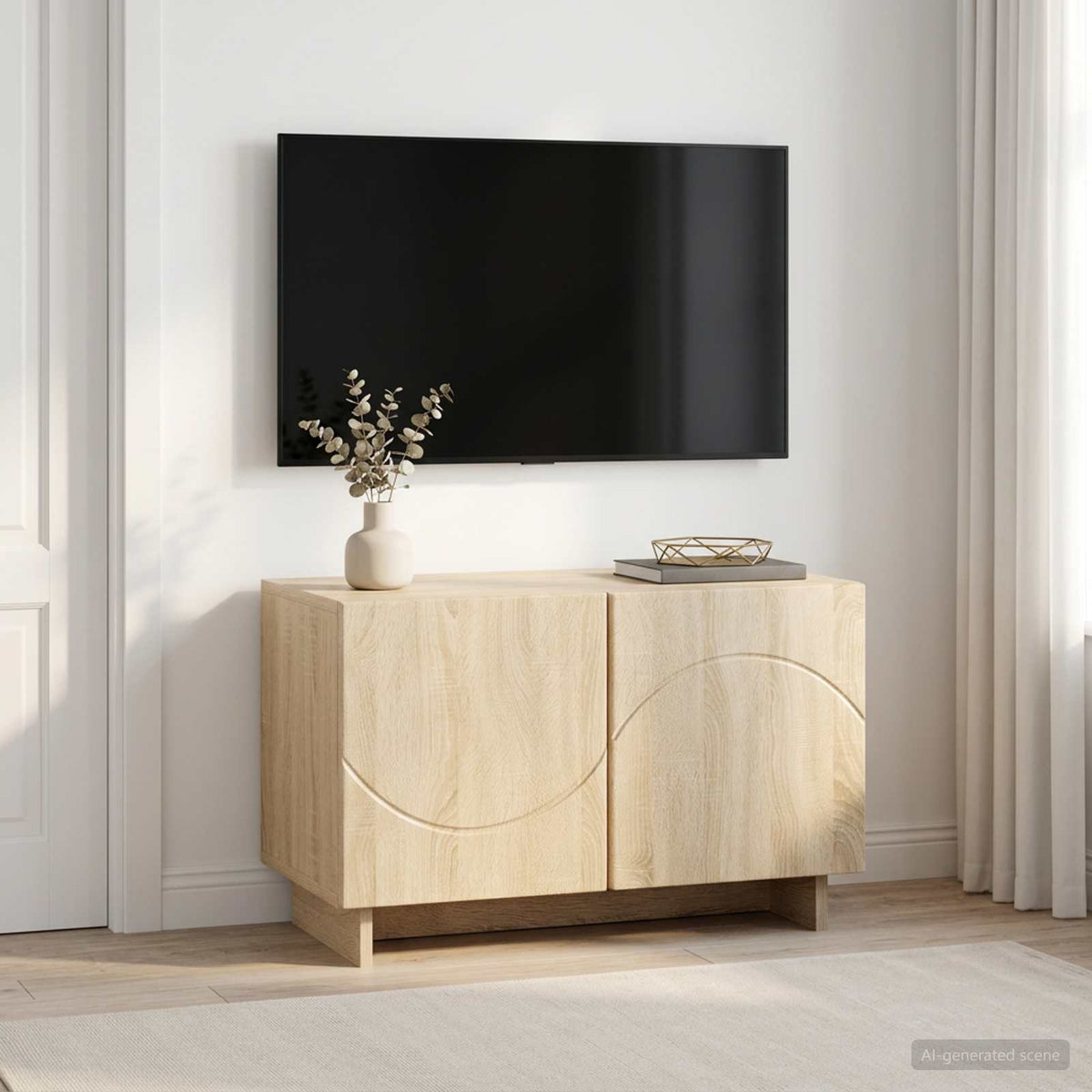 TV Stand Engineered Wood 60 x 34.5 x 40 cm Sonoma oak
