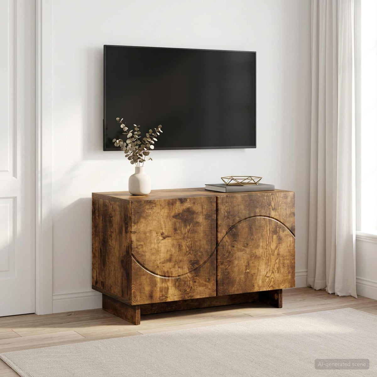 TV Stand Engineered Wood 60 x 34.5 x 40 cm Smoked oak