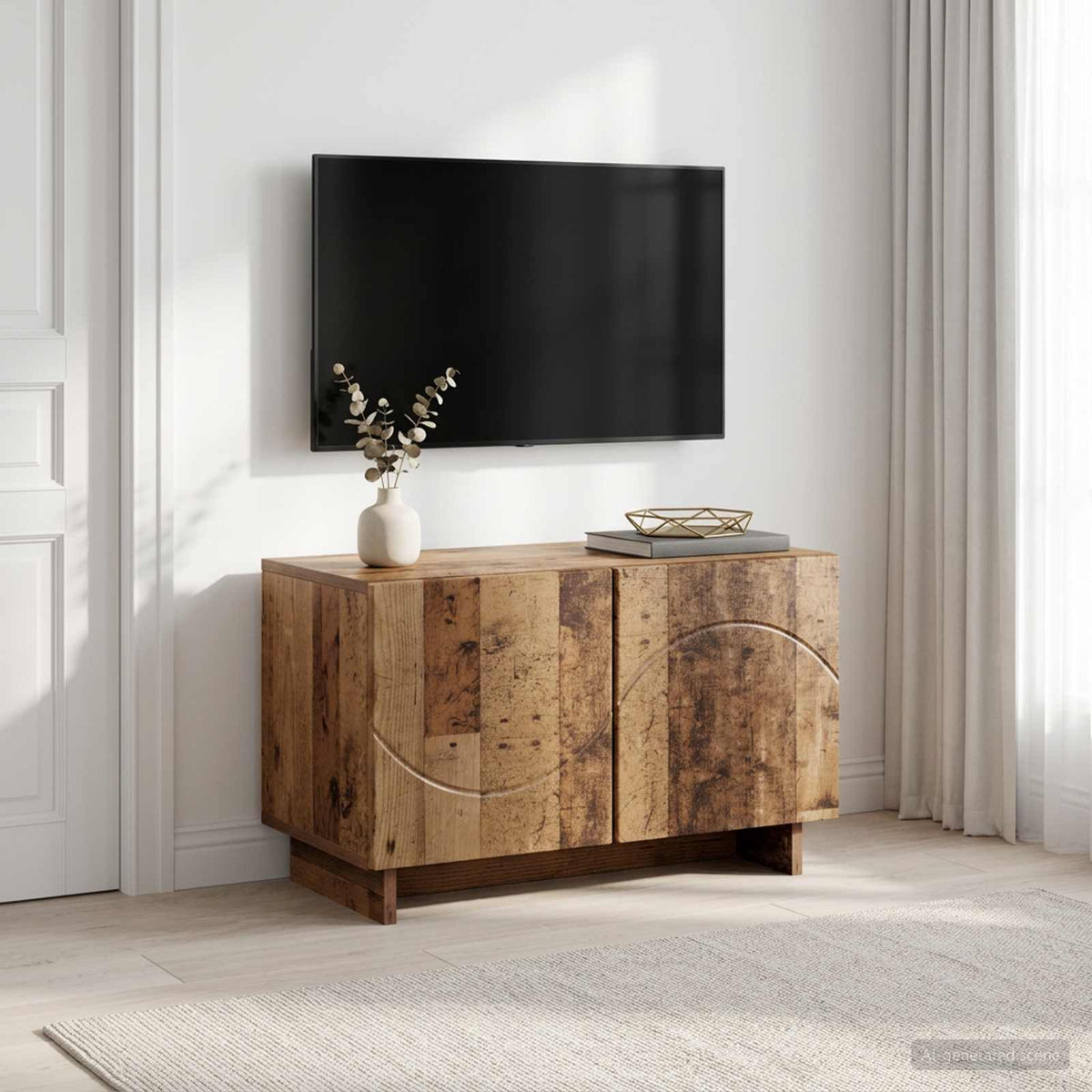 TV Stand Engineered Wood 60 x 34.5 x 40 cm Old wood