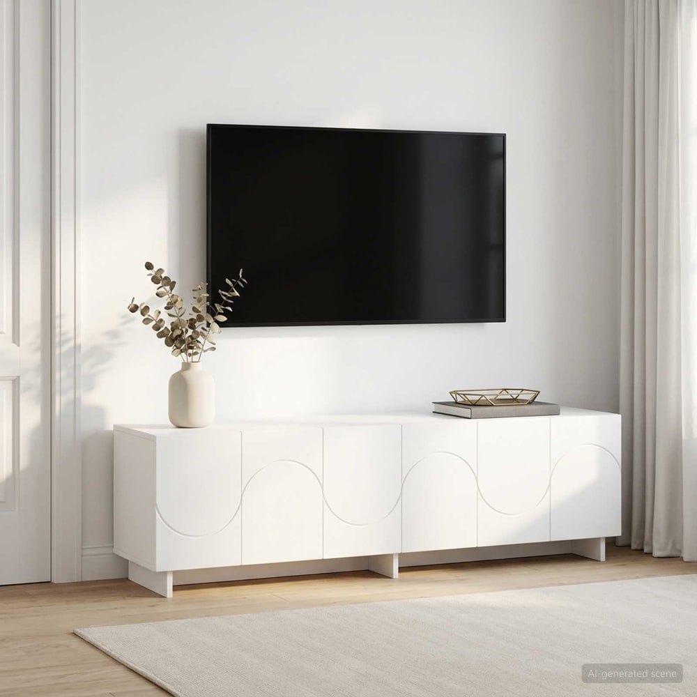 TV Stand Engineered Wood 140 x 34.5 x 40 cm White