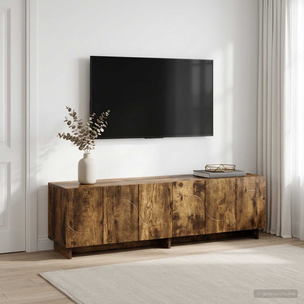 TV Stand Engineered Wood 140 x 34.5 x 40 cm Smoked oak