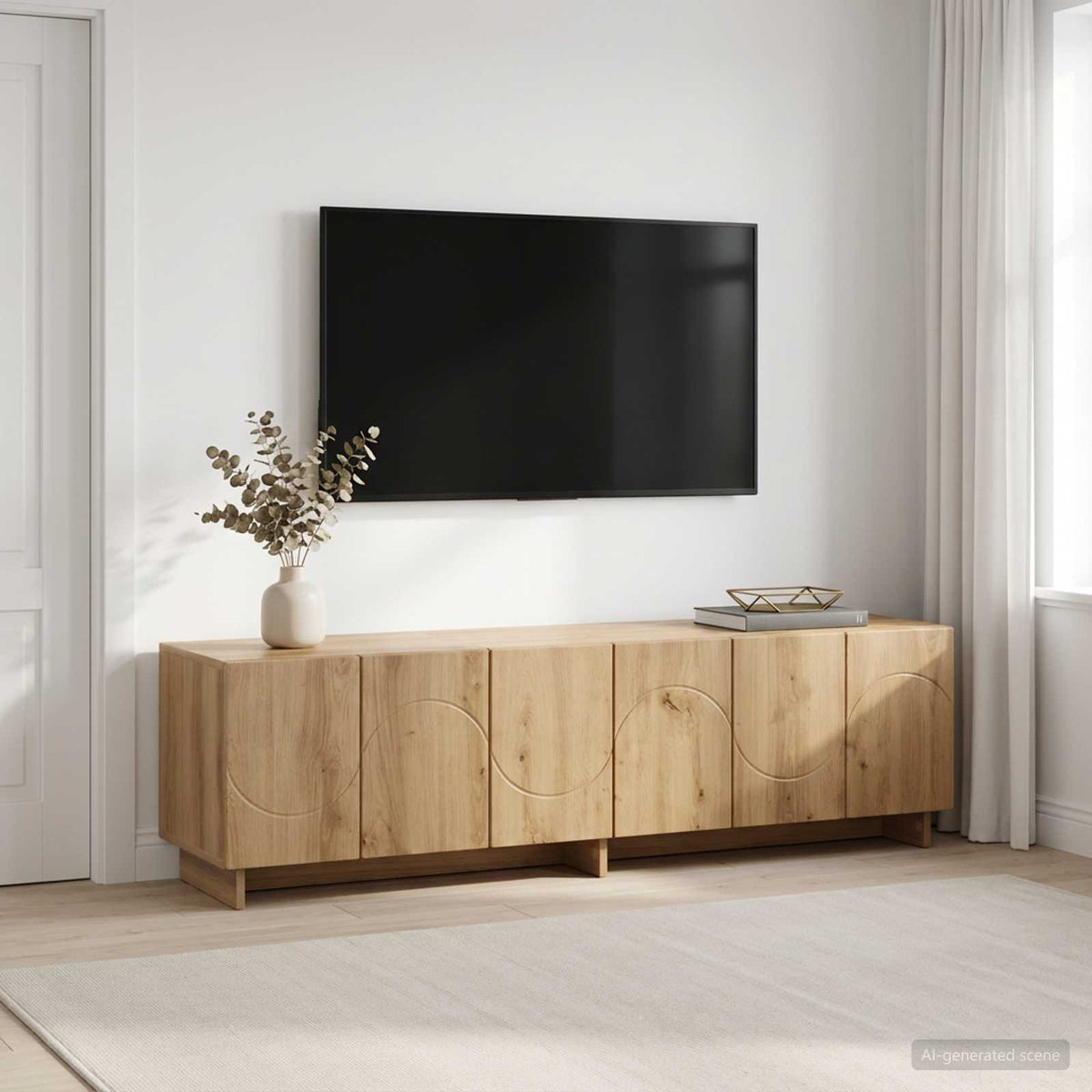 TV Stand Engineered Wood 140 x 34.5 x 40 cm Artisan oak