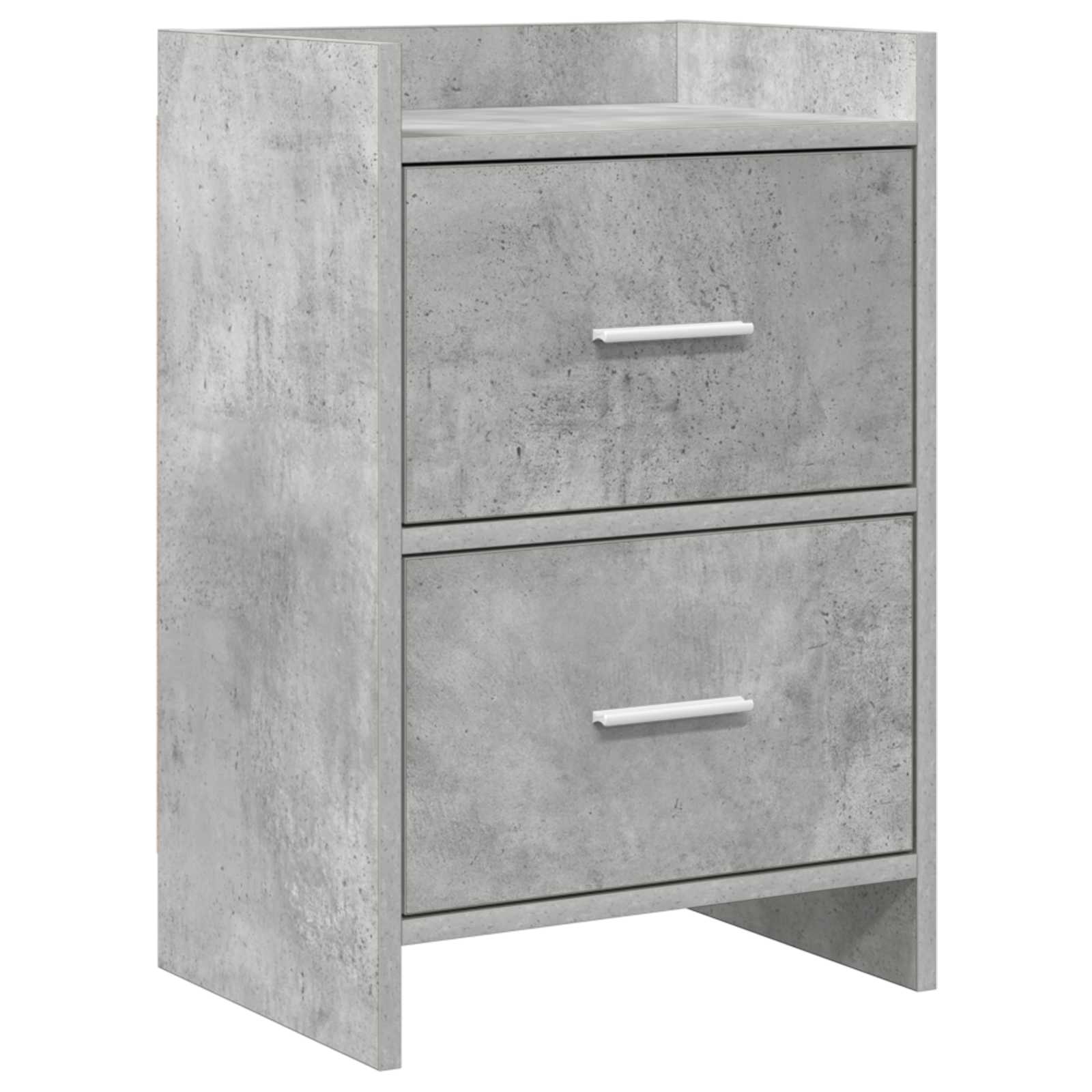 vidaXL Bedside Tables Concrete Grey 40 x 30 x 60 cm Engineered Wood 1