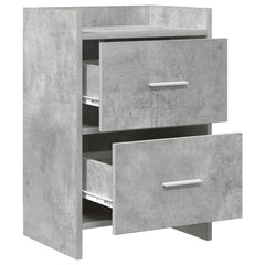 vidaXL Bedside Tables Concrete Grey 40 x 30 x 60 cm Engineered Wood 3